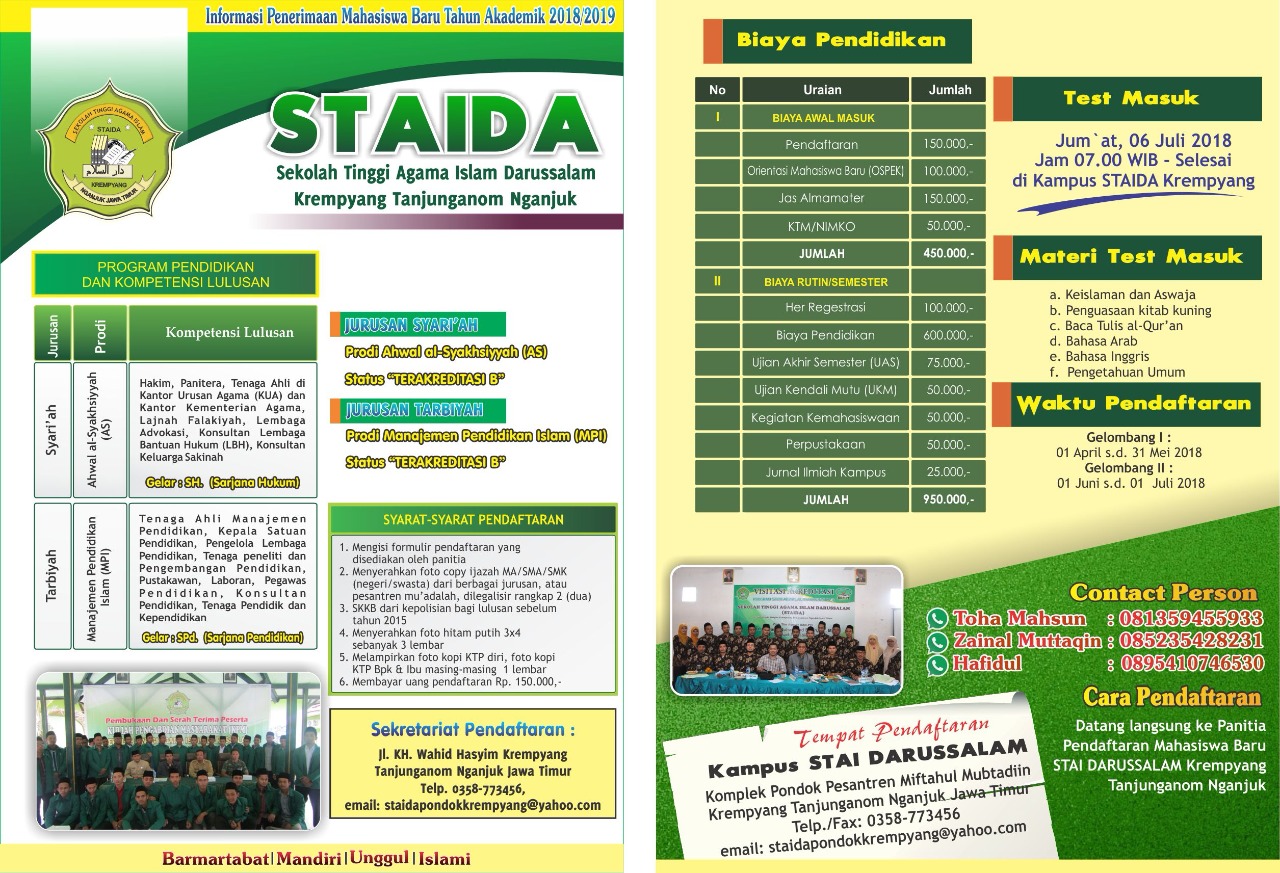Pendaftaran Mahasiswa Baru 2018/2019
